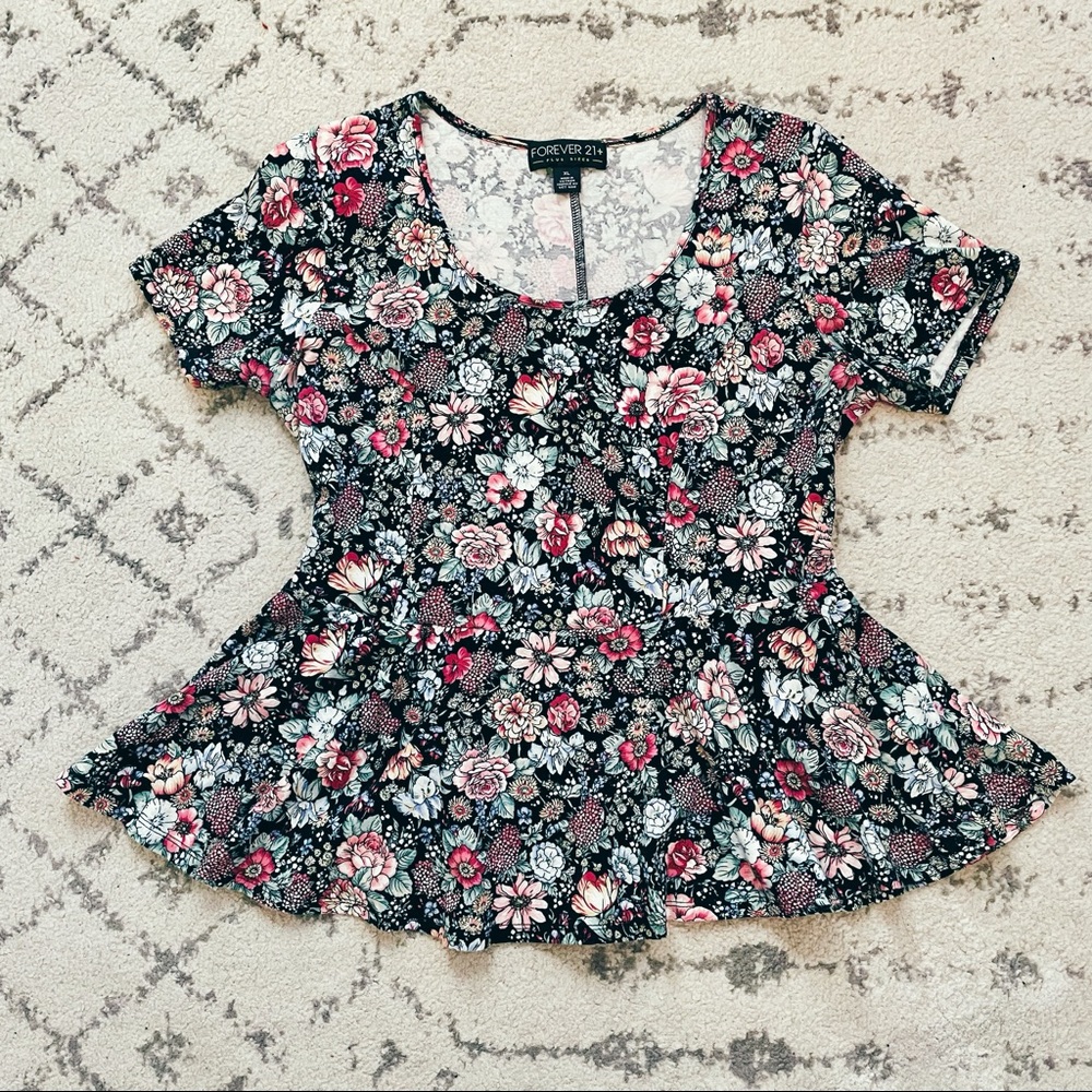 Floral Peplum Top